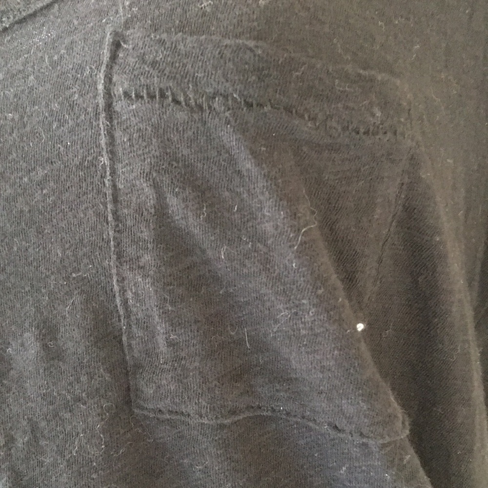 Maison Jules black v-neck t-shirt with pocket - Picture 4 of 7